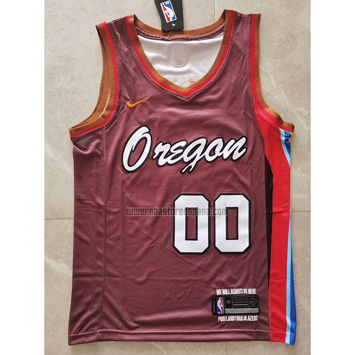 Camiseta Portland Trail Blazers Carmelo Anthony NO 00 Ciudad 2020-21 Marron